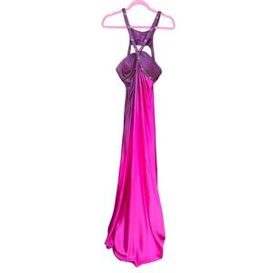 Vintage Y2K Aidan Mattox Silk Ombre Gown Modern 4/6